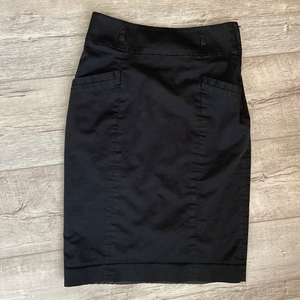 H&M Womens Size 2 Pencil Skirt & Side Zipper Black With Lining‎ Missing Belt